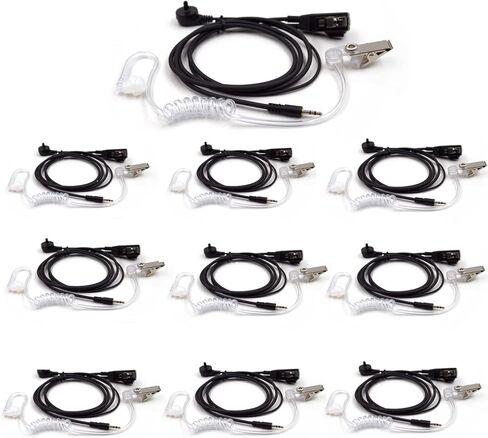 (10 قطع) سماعات راس انبوب صوتي مخفي شفافة بدبوس واحد مع ميكروفون PTT لكوبرا توك ابوت ACXT390 ACXT1035R CXT90 CXT94 CXT195 CX112 MT200 MT525 MT550 CXT345 CXT545 CXR925 راديو ثنائي الاتجاه in Kuwait