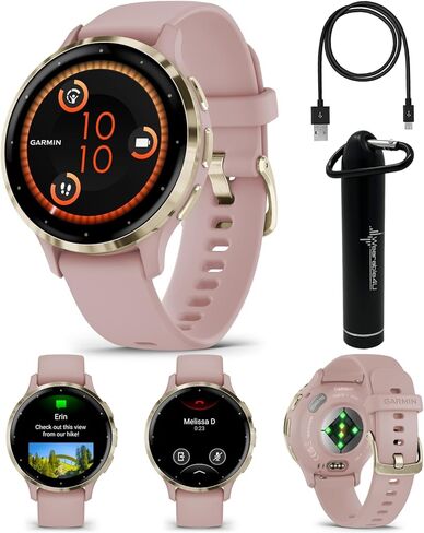 Wearable4U Garmin Venu 3: ساعة ذكية من الفولاذ المقاوم للصدأ فضي مقاس 45 مم | شاشة AMOLED مقاس 1.4 بوصة عمر بطارية يصل إلى 14 يومًا | ساعة رجالية متعددة الرياضات - حجر أبيض | حزمة هدايا ميزات الصحة واللياقة البدنية المتقدمة in Kuwait