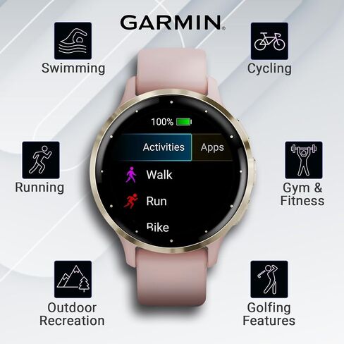 Wearable4U Garmin Venu 3: ساعة ذكية من الفولاذ المقاوم للصدأ فضي مقاس 45 مم | شاشة AMOLED مقاس 1.4 بوصة عمر بطارية يصل إلى 14 يومًا | ساعة رجالية متعددة الرياضات - حجر أبيض | حزمة هدايا ميزات الصحة واللياقة البدنية المتقدمة in Kuwait