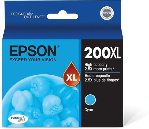Epson 200 DURABrite Ultra Ink High Capacity Black Cartridge (T200XL120-S) Works with Workforce WF-2520, 2530, 2540, Expression XP-200, 300, 310, 400, 410 in Saudi Arabia