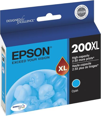 Epson 200 DURABrite Ultra Ink High Capacity Black Cartridge (T200XL120-S) Works with Workforce WF-2520, 2530, 2540, Expression XP-200, 300, 310, 400, 410 in Saudi Arabia