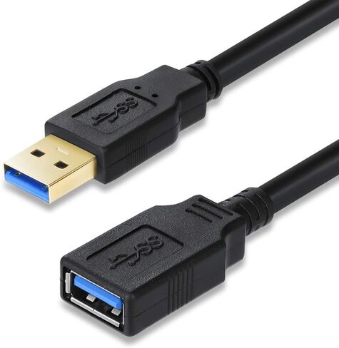 كابل تمديد XBOHJOE USB 3.0 بطول 15 قدم كابل USB عالي السرعة 3.0 سلك موسع USB نوع A ذكر إلى أنثى لنقل البيانات 5 جيجابت في الثانية لكابل تمديد الماوس ولوحة المفاتيح وسلك تمديد وما إلى ذلك (15 قدم أسود) in Kuwait
