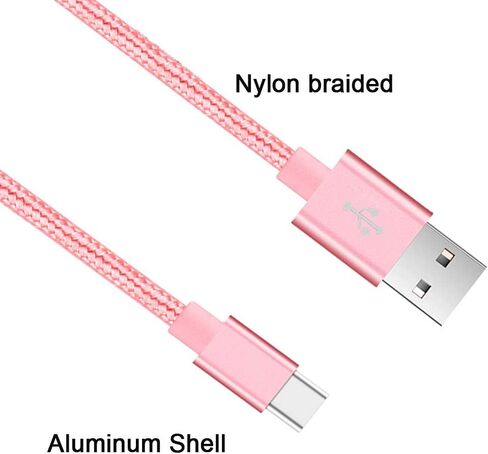 كابل USB إلى USB C (5 حزم، 3/3/6/6/10FT)، كابل USB A إلى النوع C، سلك نقل مزامنة مجدول من النايلون للشحن السريع، شاحن USB C للهاتف 16/15/iPad، وGalaxy S/Note/A، وPixel والمزيد | كابل نقل بيانات USB A إلى النوع C، بسرعة 480 ميجابت في الثانية، سلك شاحن متين in Kuwait