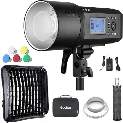 Godox AD600Pro 600Ws TTL Flash w/Godox 60 * 60cm Softbox 2.4G 1/8000s 2600mAh Battery 360 Full Power Flashes,0.01-0.9s Recycle Strobe Flash Compatible with Canon Nikon Sony FUJIFILM Olympus Panasonic in Saudi Arabia