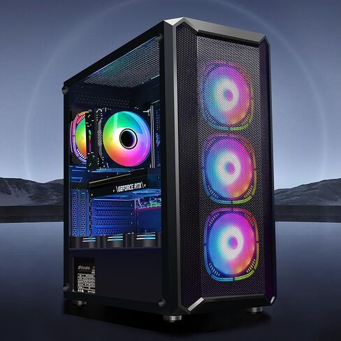 كمبيوتر مكتبي للالعاب من اس تي جي اوبرون، انتل كور i7-11700KF حتى 5.0G، جيفورس RTX 3070 8G GDDR6، 32G DDR4، 2T SSD، واي فاي، بلوتوث 5.0، مروحة RGB ×7، كيبورد وماوس وقاعدة ماوس، مكبر صوت بلوتوث RGB، in Kuwait