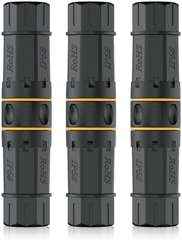 iwillink UL-Listed مقاوم للماء Cat7 RJ45 مقرنة، محمية أنثى إلى أنثى مقرنة إيثرنت مقاومة للماء، IP68 إيثرنت موصل كابل LAN خارجي لكابل إيثرنت Cat5e/Cat6/Cat6A/Cat7، (6 حزمة) in Kuwait