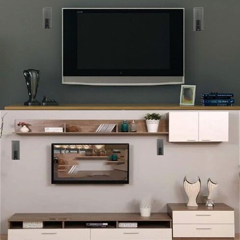 فوزادل دعامات تثبيت على الحائط لمكبرات الصوت من الستيل، متوافقة مع حامل بوز اومني جويل لايف ستايل 650، دعامات بديلة لمكبرات الصوت المحيطية بوز 700، اسود in Kuwait