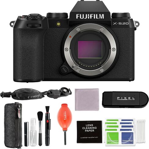 Fujifilm X-S20 Mirrorless Camera Body Bundle with Advanced Accessories | Fuji x-s20 Black in Saudi Arabia