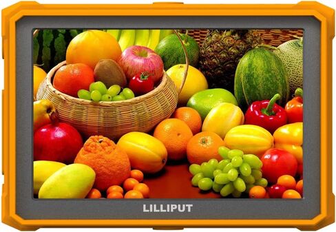 ليليبوت شاشة ميدانية A7s FHD 7 انش 4K مساعد كاميرا FHD 1920x1200 LCD IPS 4K HDMI حافظة مطاطية صفراء مع محول تيار متردد 12 فولت in Saudi Arabia