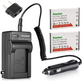 Kastar 2X Battery + Charger for Cas N-P20 & Exilim EX-M1 EX-M2 EX-M20 EX-S1 EX-S2 EX-S3 EX-S20EX-S600 EX-S770 EX-S880 EX-Z3 EX-Z4 EX-Z5 EX-Z6 EX-Z7 EX-Z8 EX-Z11 EX-Z60 EX-Z65 EX-Z70 EX-Z75 EX-Z77 in Saudi Arabia