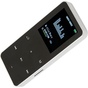 8G MP3 Player with Bluetooth,1.8 Inch Screen Ultra Slim Music Player with Video Play,Noise Reduction Lossless Portable MP4 Player with Translation Dictionary (Black)