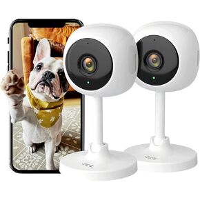 VENZ 4pcs Indoor Security Camera,1080P HD Dog Cat Camera with Phone App,2 Way Audio,Cloud & SD Card Storage, Pet & Baby Monitor Compatible with Alexa & Google Assistant in Saudi Arabia