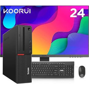 كمبيوتر مكتبي Lenovo مع شاشة عالية الدقة مقاس 24 بوصة جديدة | Intel Core i7-6700 | ذاكرة وصول عشوائي DDR4 سعة 32 جيجابايت | SSD جديد سعة 1 تيرابايت | AC7260 WiFi Bluetooth | DVD-RW | HDMI DP VGA | ماوس لوحة مفاتيح لاسلكية (متجدد) in Kuwait