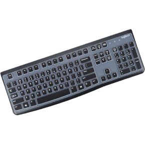 Keyboard Cover for Logitech K120 & MK120 Wired Keyboard, Ultra Thin Logitech MK120 & K120 Keyboard Skin Protector - Big Black