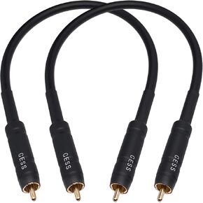 CESS-111-6i RCA Preamp Jumpers Male to Male Patch Cable, 2 Pack (6 Inches) in Kuwait