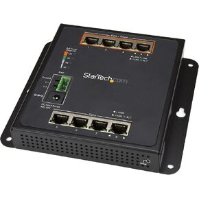StarTech.com Industrial 8 Port Gigabit PoE Switch - 4 x PoE+ 30W - Power Over Ethernet - Hardened GbE Layer/L2 Managed Switch - Rugged High Power Gigabit Network Switch IP-30/-40C to +75C (IES81GPOEW)