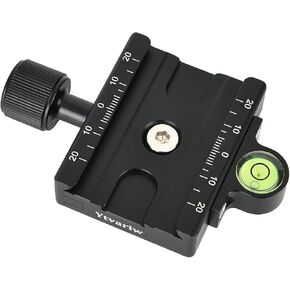 Mini Fish Bone Style Quick Release Clamp with 3/8"-1/4" Screw Adapter with Bubble Level,Ytvariw,Compatible for Tripod Head Monopod DSLR Cameras in Saudi Arabia