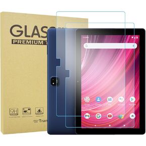 Transwon (Rear Camera in the Middle, for BLU M10L Pro M0124UU) 2PCS Tempered Glass Screen Protector for BLU Smartphones M10L Pro Tablet 10.1 Inch (Check the Second Image)