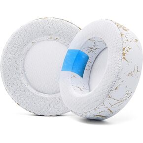 WC Freeze Virtuoso - وسائد أذن بديلة من جل التبريد من القماش الهجين لسماعات ألعاب Corsair Virtuoso، مصنوعة بواسطة Wicked Cushions، وتحسين المتانة والسمك وعزل الصوت | أسود in Kuwait