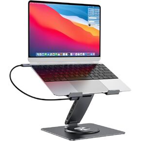 Laptop Docking Station for MacBook Pro/Air/Dell/HP/Surface HC 11-in-1 USB C Hub 360°Rotatable Laptop Stand with USB Hub 4K HDMI USB 3.0 PD100W 3.5mm Audio Jack RJ 45 TF/SD Reader Universal Laptop Dock in Kuwait