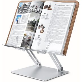 حامل كتب SupeDesk للقراءة، حامل الكتب، حامل العرض، للكتب مقاس 5-8.5 بوصة، خشب، حامل كمبيوتر محمول للكمبيوتر المحمول مقاس 12-17 بوصة/الكمبيوتر اللوحي وقارئ الكتب مقاس 6-13 بوصة، قابل للإمالة، ارتفاع قابل للتعديل، قابل للطي، الدراسة، الطبخ، الحد الأقصى للحم in Kuwait