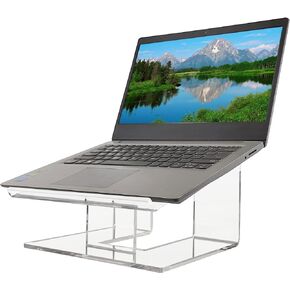 تينومار حامل لاب توب من الاكريليك، حامل لابتوب مريح فائق الثبات لسطح المكتب، حامل كمبيوتر شفاف شفاف لاجهزة اللابتوب مقاس 10 الى 15.6 انش والنوت بوك وماك بوك in Kuwait