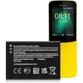 JDIRLDL BV-6A Battery, [1600mAh] Super High Capacity 0 Cycle Li-ion Battery Replacement Battery for 8110 4G TA-1048 TA-1059 2720V flip TA-1295 in Kuwait