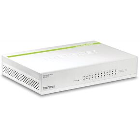 TRENDnet 24-Port Gigabit GREENnet Switch, QoS, 48 Gbps Switching Fabric, Fanless, Plug & Play, Half & Full Duplex, TEG-S24D,White
