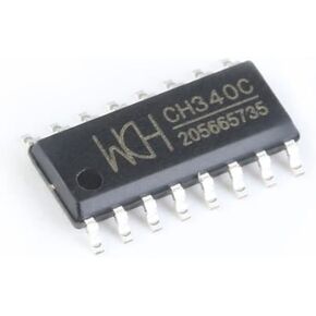 5 قطع CH340C SOP-16 USB الى رقاقة محول تسلسلي اس ام دي CH340 اس ام دي رقاقة تسلسلية مذبذب كريستال مدمج من جيسيني in Kuwait
