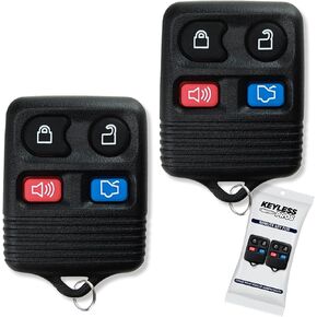 4-Button Keyless Entry Remote Key Fob Replacement, Compatible with Ford Edge Mustang Focus Explorer Taurus, Lincoln, Mercury, Mazda, CWTWB1U345, CWTWB1U331