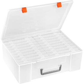 Photo Storage Box, Extra Large Photo Case with 18 Inner Photo Keeper, 4" x 6" Clear Photo Boxes Storage with Lid, Pictures Craft Storage Box, Plastic Organizer Box for Photos Stickers Stamps Seeds in Saudi Arabia