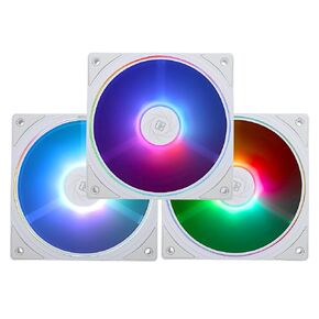 Thermalright TL-S12W-S X3 CPU Fan Case Cooler PWM Fan,fine Aperture Light Effect, 4pin PWM Connector Computer Fan with ARGB Light Effects, 1500RPM Speed PC Cooling Fan(120mm,White)