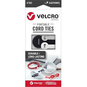 VELCRO Brand Portable Cord Organizer Ties | Organize Headphone Wires, Charging Cables, Power Cords in Backpacks Briefcases and Travel Bags | 3 Sizes and Colors, 36 pc Bulk Pack, 36pk Cord Ties in Saudi Arabia