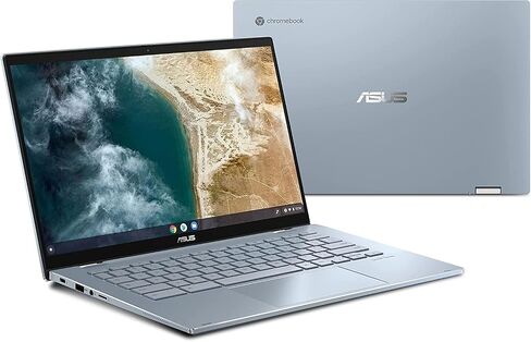 ASUS Chromebook Flip CX5 شاشة لمس FHD NanoEdge مقاس 14 بوصة، معالج Intel Core i5-1130G7، 256 جيجابايت SSD، 16 جيجابايت ذاكرة الوصول العشوائي، لوحة مفاتيح بإضاءة خلفية، Wi-Fi 6 Chrome OS، الألومنيوم AI، أزرق CX5400FMA-DN566T-S (متجدد) in Saudi Arabia
