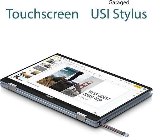 ASUS Chromebook Flip CX5 شاشة لمس FHD NanoEdge مقاس 14 بوصة، معالج Intel Core i5-1130G7، 256 جيجابايت SSD، 16 جيجابايت ذاكرة الوصول العشوائي، لوحة مفاتيح بإضاءة خلفية، Wi-Fi 6 Chrome OS، الألومنيوم AI، أزرق CX5400FMA-DN566T-S (متجدد) in Saudi Arabia