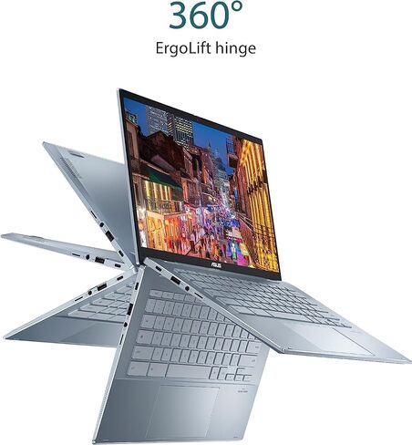 ASUS Chromebook Flip CX5 شاشة لمس FHD NanoEdge مقاس 14 بوصة، معالج Intel Core i5-1130G7، 256 جيجابايت SSD، 16 جيجابايت ذاكرة الوصول العشوائي، لوحة مفاتيح بإضاءة خلفية، Wi-Fi 6 Chrome OS، الألومنيوم AI، أزرق CX5400FMA-DN566T-S (متجدد) in Saudi Arabia
