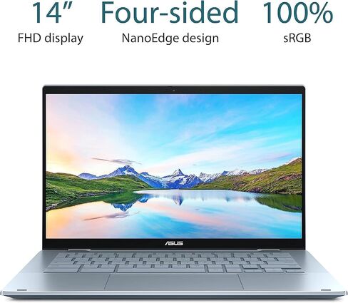 ASUS Chromebook Flip CX5 شاشة لمس FHD NanoEdge مقاس 14 بوصة، معالج Intel Core i5-1130G7، 256 جيجابايت SSD، 16 جيجابايت ذاكرة الوصول العشوائي، لوحة مفاتيح بإضاءة خلفية، Wi-Fi 6 Chrome OS، الألومنيوم AI، أزرق CX5400FMA-DN566T-S (متجدد) in Saudi Arabia
