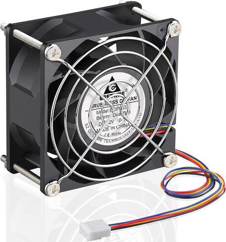 GDSTIME 80mm PWM Fan, High Speed 12V 4PIN 80mm x 25mm CPU Cooler Fan Cooling in Saudi Arabia