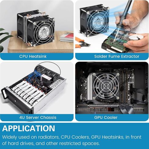 GDSTIME 80mm PWM Fan, High Speed 12V 4PIN 80mm x 25mm CPU Cooler Fan Cooling in Saudi Arabia