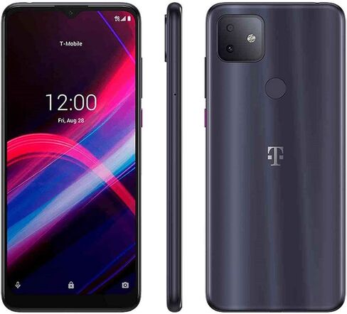 Alcatel TCL TCL T Mobile REVVL 4 2020 64GB 5062W GSM غير مقفول شاشة 6.52 بوصة بطارية طويلة الأمد هاتف ذكي رمادي فولاذي متجدد in Kuwait