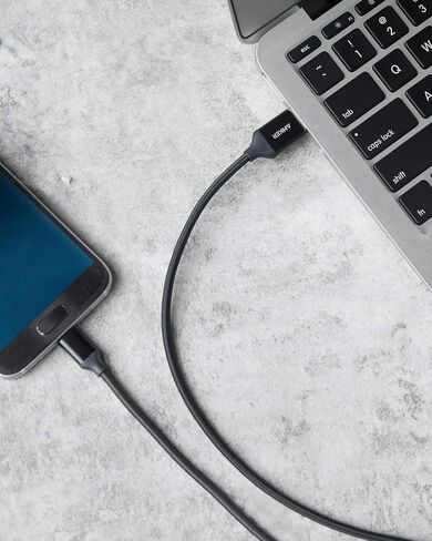 [عبوة من قطعتين] كابل Anker USB ميكرو USB مجدول بطول 6 أقدام / 1.8 متر من النايلون مع موصلات مطلية بالذهب لأجهزة Android وSamsung وHTC وNokia وSony والمزيد (أحمر) in Kuwait