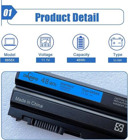 دينتسينج بطارية لابتوب بديلة 48Wh 8858X لديل انسبيرون 14R 4420 5420 5425 15R 4520 5520 7520 17R 4720 5720 لاتيتيود E5420 E5520 E5530 E6420 E6430 E652 0 فوسترو 3460 3560 سلسلة T54FJ M5Y0X N3X1D in Saudi Arabia