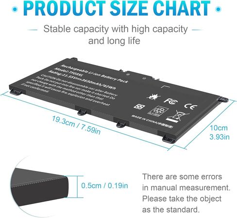 920070-855 TF03XL Laptop Battery for HP Pavilion 15-CC 15-CD 15-CK 14-CD 14M-CD 14-BF 14-BK 17-AR Series:15-cc154cl 15-cc060wm 15-cc152od 15-cc055od 15-cd040wm;17-AR007CA 920046-121 421 541 HSTNN-IB7Y in Saudi Arabia
