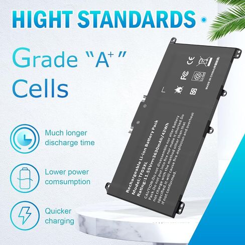 920070-855 TF03XL Laptop Battery for HP Pavilion 15-CC 15-CD 15-CK 14-CD 14M-CD 14-BF 14-BK 17-AR Series:15-cc154cl 15-cc060wm 15-cc152od 15-cc055od 15-cd040wm;17-AR007CA 920046-121 421 541 HSTNN-IB7Y in Saudi Arabia