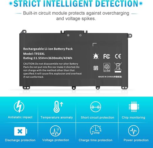 920070-855 TF03XL Laptop Battery for HP Pavilion 15-CC 15-CD 15-CK 14-CD 14M-CD 14-BF 14-BK 17-AR Series:15-cc154cl 15-cc060wm 15-cc152od 15-cc055od 15-cd040wm;17-AR007CA 920046-121 421 541 HSTNN-IB7Y in Saudi Arabia