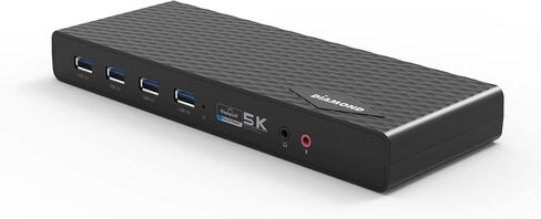 مخرج فيديو مزدوج للوسائط المتعددة من Diamond، وقاعدة إرساء عالمية USB 3.0/2.0 مع جيجابت إيثرنت، وHDMI، وDVI، وصوت لنظام التشغيل Windows 11، وMacOS، وAndroid 5.0+. شريحة عرض DL-3900 المعتمدة in Kuwait