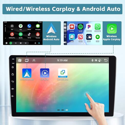 Hikity 6+128GB 8 Core Android 13 Radio for 2005-2013 Toyota Tacoma Upgrate Dash Kit with Wireless Carplay, 9'' Touch Screen, Android Auto/32EQ DSP/Bluetooth 5.0/GPS/WiFi/SWC, Backup Camera in Kuwait