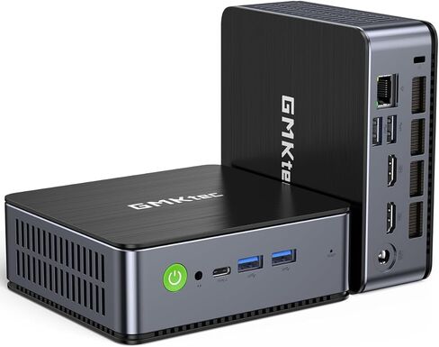 GMKtec Mini PC Intel Core i7-12650H 24GB DDR5 1TB SSD Desktop Gaming Mini Computers Windows 11 Pro 4K, Type C, WiFi 6, BT 5.2, RJ45 1000M in Saudi Arabia