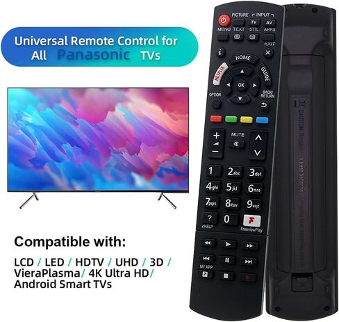 Universal Remote Control for Panasonic TV Remote Control Works for All Panasonic Plasma Viera HDTV 3D LCD LED TV in Saudi Arabia