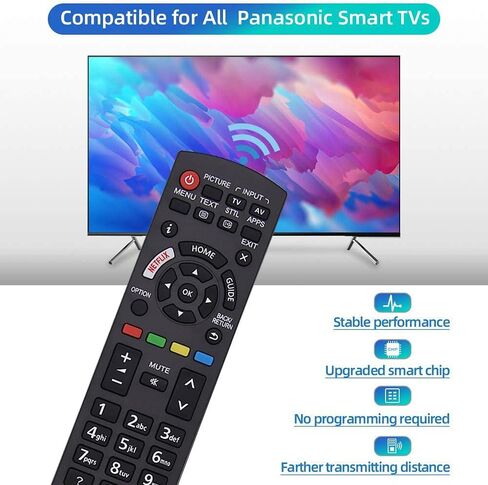 Universal Remote Control for Panasonic TV Remote Control Works for All Panasonic Plasma Viera HDTV 3D LCD LED TV in Saudi Arabia